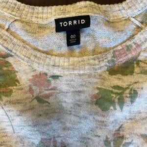 Torrid floral sweater
